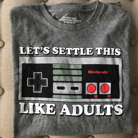 Nintendo T-Shirt Let’s Settle This Like Adults 2X - Picture 4 of 5